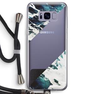 CaseCompany Golven: Samsung Galaxy S8 Transparant Hoesje met koord