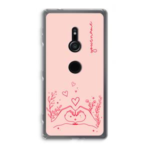 CaseCompany Love is in the air: Sony Xperia XZ2 Transparant Hoesje