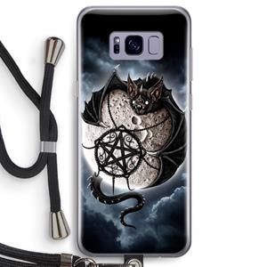 CaseCompany Volle maan: Samsung Galaxy S8 Transparant Hoesje met koord