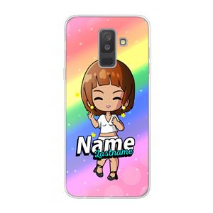 CaseCompany Chibi Maker vrouw: Samsung Galaxy A6 Plus (2018) Transparant Hoesje