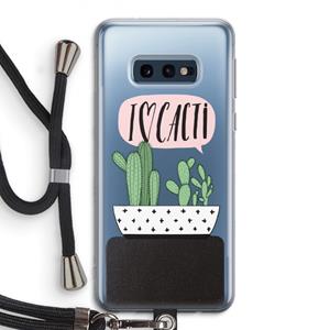 CaseCompany I love cacti: Samsung Galaxy S10e Transparant Hoesje met koord