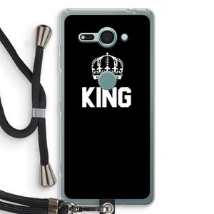 CaseCompany King zwart: Sony Xperia XZ2 Compact Transparant Hoesje met koord