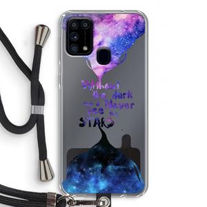 CaseCompany Stars quote: Samsung Galaxy M31 Transparant Hoesje met koord