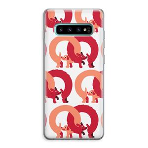 CaseCompany Dogs: Samsung Galaxy S10 Plus Transparant Hoesje