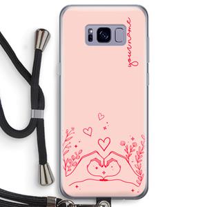 CaseCompany Love is in the air: Samsung Galaxy S8 Transparant Hoesje met koord