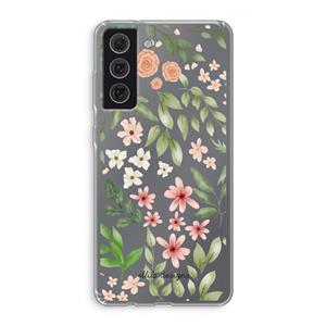 CaseCompany Botanical sweet flower heaven: Samsung Galaxy S21 FE Transparant Hoesje