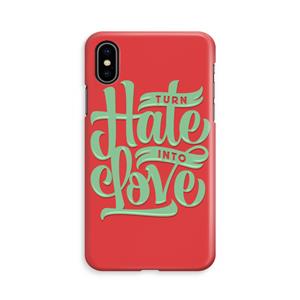 CaseCompany Turn hate into love: iPhone Xs Volledig Geprint Hoesje