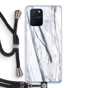 CaseCompany Gestreepte marmer: Samsung Galaxy Note 10 Lite Transparant Hoesje met koord