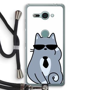 CaseCompany Cool cat: Sony Xperia XZ2 Compact Transparant Hoesje met koord