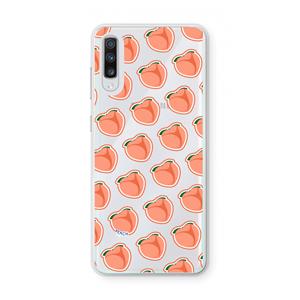 CaseCompany Just peachy: Samsung Galaxy A70 Transparant Hoesje