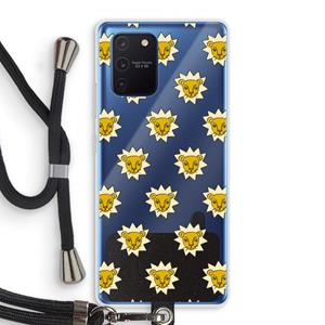 CaseCompany Leeuwenkoppen: Samsung Galaxy Note 10 Lite Transparant Hoesje met koord