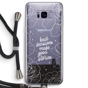 CaseCompany Good stories: Samsung Galaxy S8 Transparant Hoesje met koord