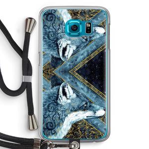 CaseCompany Golden Fox: Samsung Galaxy S6 Transparant Hoesje met koord