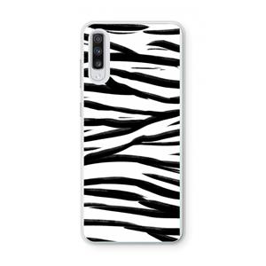 CaseCompany Zebra pattern: Samsung Galaxy A70 Transparant Hoesje