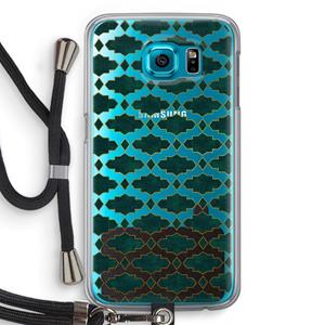 CaseCompany Moroccan tiles: Samsung Galaxy S6 Transparant Hoesje met koord