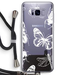 CaseCompany Tiny Bugs: Samsung Galaxy S8 Transparant Hoesje met koord