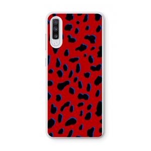 CaseCompany Red Leopard: Samsung Galaxy A70 Transparant Hoesje