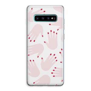 CaseCompany Hands pink: Samsung Galaxy S10 Plus Transparant Hoesje