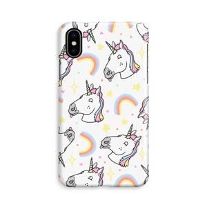 CaseCompany Rainbow Unicorn: iPhone Xs Volledig Geprint Hoesje