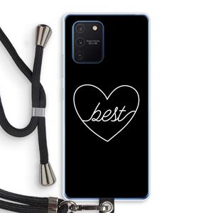 CaseCompany Best heart black: Samsung Galaxy Note 10 Lite Transparant Hoesje met koord