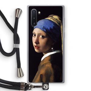CaseCompany The Pearl Earring: Samsung Galaxy Note 10 Transparant Hoesje met koord