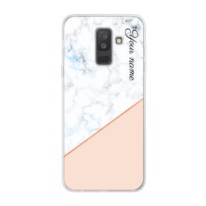 CaseCompany Marmer in stijl: Samsung Galaxy A6 Plus (2018) Transparant Hoesje
