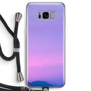 CaseCompany Sunset pastel: Samsung Galaxy S8 Transparant Hoesje met koord