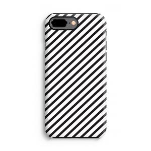 CaseCompany Strepen zwart-wit: iPhone 7 Plus Tough Case