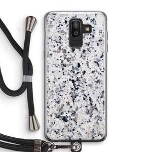 Gespikkelde marmer: Samsung Galaxy J8 (2018) Transparant Hoesje met koord