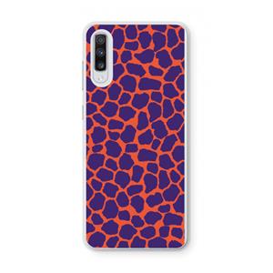 CaseCompany Purple Giraffe: Samsung Galaxy A70 Transparant Hoesje