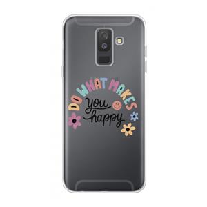 CaseCompany Happy days: Samsung Galaxy A6 Plus (2018) Transparant Hoesje