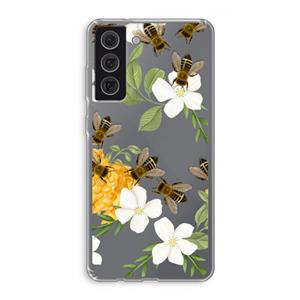 CaseCompany No flowers without bees: Samsung Galaxy S21 FE Transparant Hoesje