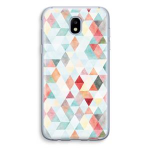 CaseCompany Gekleurde driehoekjes pastel: Samsung Galaxy J5 (2017) Transparant Hoesje