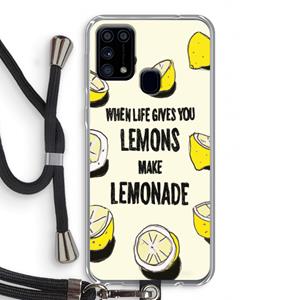CaseCompany Lemonade: Samsung Galaxy M31 Transparant Hoesje met koord