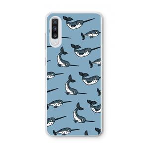 CaseCompany Narwhal: Samsung Galaxy A70 Transparant Hoesje