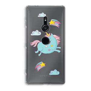 CaseCompany Vliegende eenhoorn: Sony Xperia XZ2 Transparant Hoesje