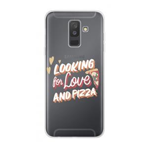 CaseCompany Pizza is the answer: Samsung Galaxy A6 Plus (2018) Transparant Hoesje