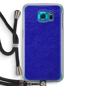 CaseCompany Majorelle Blue: Samsung Galaxy S6 Transparant Hoesje met koord