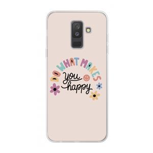 CaseCompany Happy days: Samsung Galaxy A6 Plus (2018) Transparant Hoesje
