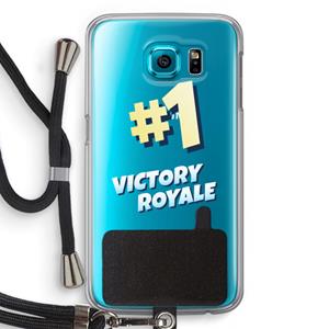 CaseCompany Victory Royale: Samsung Galaxy S6 Transparant Hoesje met koord