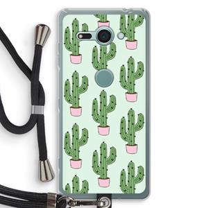 CaseCompany Cactus Lover: Sony Xperia XZ2 Compact Transparant Hoesje met koord