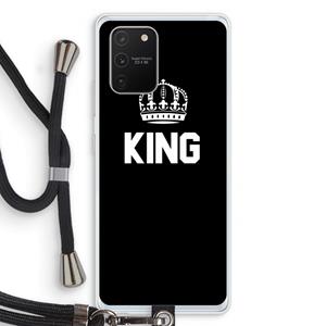 CaseCompany King zwart: Samsung Galaxy S10 Lite Transparant Hoesje met koord