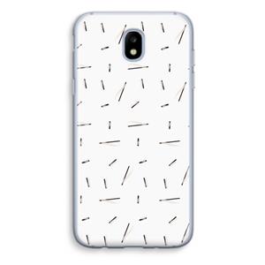 CaseCompany Hipster stripes: Samsung Galaxy J5 (2017) Transparant Hoesje