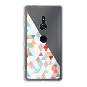 CaseCompany Gekleurde driehoekjes pastel: Sony Xperia XZ2 Transparant Hoesje