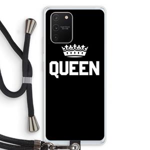 CaseCompany Queen zwart: Samsung Galaxy S10 Lite Transparant Hoesje met koord