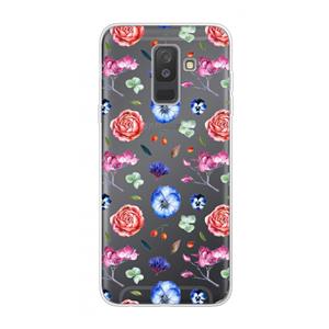 CaseCompany Bloemetjes: Samsung Galaxy A6 Plus (2018) Transparant Hoesje