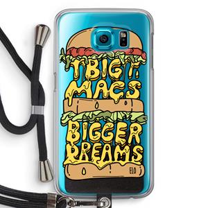 CaseCompany Big Macs Bigger Dreams: Samsung Galaxy S6 Transparant Hoesje met koord