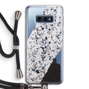CaseCompany Gespikkelde marmer: Samsung Galaxy S10e Transparant Hoesje met koord