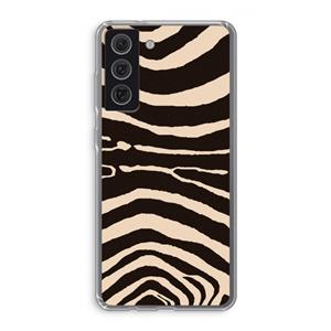 CaseCompany Arizona Zebra: Samsung Galaxy S21 FE Transparant Hoesje