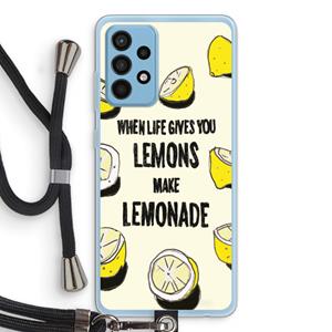 CaseCompany Lemonade: Samsung Galaxy A52 Transparant Hoesje met koord